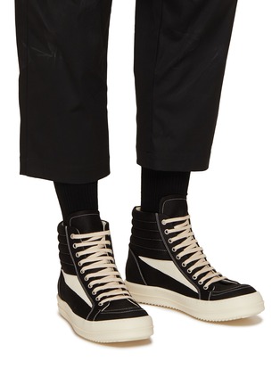 Figure View - Click To Enlarge - RICK OWENS DRKSHDW - Vintage Leather High Top Sneakers