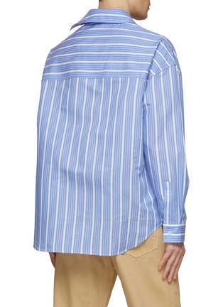 Back View - Click To Enlarge - JACQUEMUS - La Chemise Cuadro Asymmetrical Button Up Shirt
