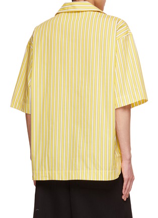 Back View - Click To Enlarge - JACQUEMUS - Le Haut Polo Twisted Stripe Shirt
