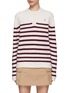 Main View - Click To Enlarge - CLOVE - Henry Neck Stripe Knit Top
