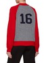 Back View - Click To Enlarge - CLOVE - Knit Varsity Zip Up Cardigan