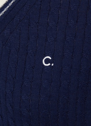  - CLOVE - V-Neck Cable Knit Sweater