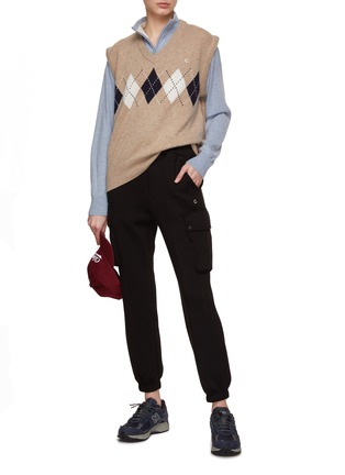 Figure View - Click To Enlarge - CLOVE - Argyle Layered Knit