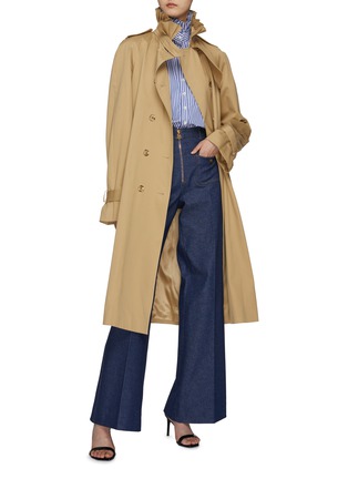 Figure View - Click To Enlarge - PRUNE GOLDSCHMIDT - Ruffle Collar Trench Coat