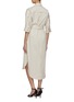 Back View - Click To Enlarge - PRUNE GOLDSCHMIDT - Puff Sleeve Button Up Dress