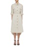 Main View - Click To Enlarge - PRUNE GOLDSCHMIDT - Puff Sleeve Button Up Dress