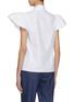 Back View - Click To Enlarge - PRUNE GOLDSCHMIDT - Puffy Shoulder Fitted Cotton Shirt