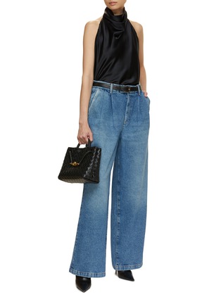 Figure View - Click To Enlarge - ARMARIUM - Giorgia Pleated Wide Leg Jeans