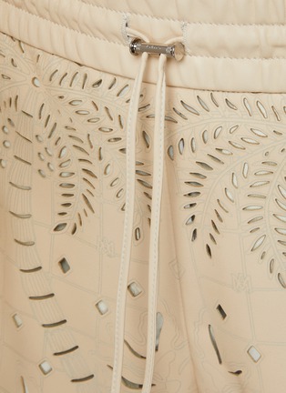  - AMIRI - Palm Tree Cutout Leather Shorts