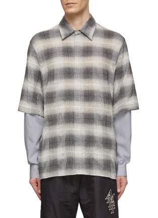 Main View - Click To Enlarge - AMIRI - Double Sleeve Plaid Shirt