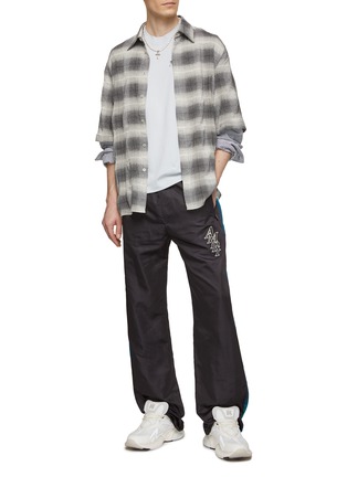Figure View - Click To Enlarge - AMIRI - Double Sleeve Plaid Shirt