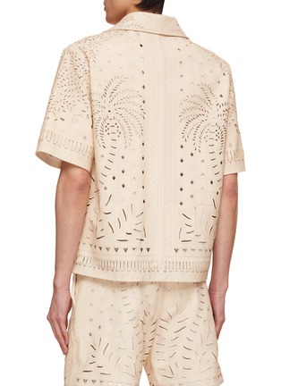Back View - Click To Enlarge - AMIRI - Palm Tree Cut Out Leather Shirt