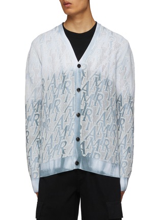 Main View - Click To Enlarge - AMIRI - Logo Repeat Tie Dye Cardigan