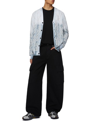 Figure View - Click To Enlarge - AMIRI - Logo Repeat Tie Dye Cardigan