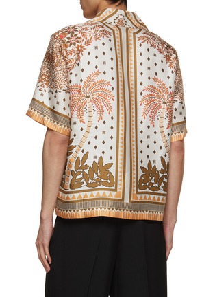 Back View - Click To Enlarge - AMIRI - Palm Tree Silk Bowling Shirt