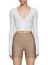 Main View - Click To Enlarge - ALO YOGA - Ribbed Cropped Whisper Cardigan