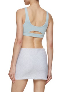 Alo Yoga Women's Interlace Strappy V Neck Athletic Work Out Sports Bra  White XS - $31 - From Galore
