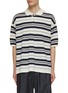 Main View - Click To Enlarge - NANAMICA - Oversized Striped Polo Sweater