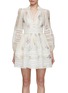 Main View - Click To Enlarge - ZIMMERMANN - V-Neck Lace Mini Dress