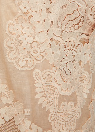  - ZIMMERMANN - Natura Lace Patch Linen Silk Mini Dress