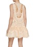 Back View - Click To Enlarge - ZIMMERMANN - Natura Lace Patch Linen Silk Mini Dress
