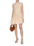 Figure View - Click To Enlarge - ZIMMERMANN - Natura Lace Patch Linen Silk Mini Dress