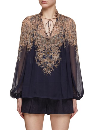 Main View - Click To Enlarge - ZIMMERMANN - Billow V-Neck Blouse