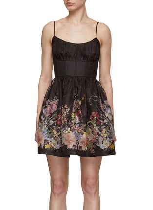 Main View - Click To Enlarge - ZIMMERMANN - Ruched Corset Mini Dress