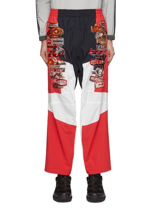 Main View - Click To Enlarge - DOUBLET - AI Racecar Embroidered Patch Track Pants