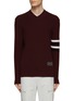 Main View - Click To Enlarge - SOUTHCAPE - V-Neck Logo Knit Sweater