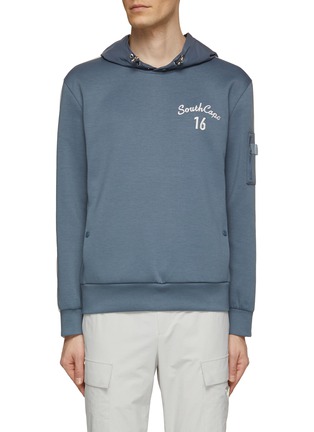 Main View - Click To Enlarge - SOUTHCAPE - Logo Side Pocket Hoodie