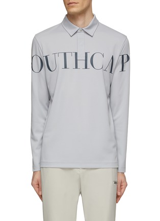 Main View - Click To Enlarge - SOUTHCAPE - Logo Print Long Sleeve Polo Shirt