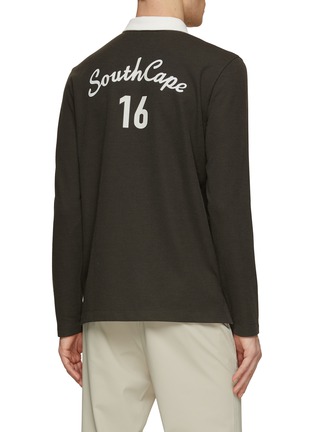 Back View - Click To Enlarge - SOUTHCAPE - Long Sleeve Logo Polo Shirt