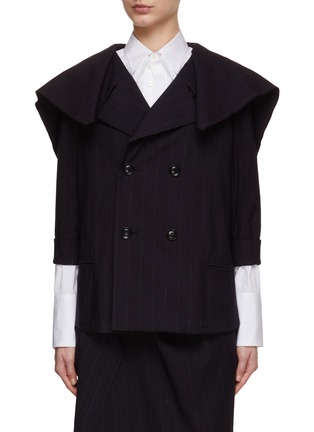 Main View - Click To Enlarge - Y'S - Sailor Collar Pinstripe Jacket