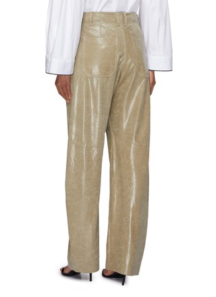 Back View - Click To Enlarge - BRUNELLO CUCINELLI - Slouchy Leather Pants
