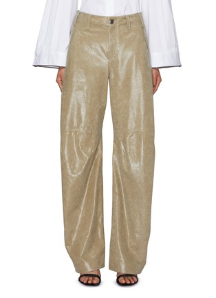 Main View - Click To Enlarge - BRUNELLO CUCINELLI - Slouchy Leather Pants