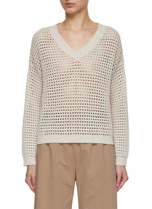Main View - Click To Enlarge - BRUNELLO CUCINELLI - Sequin Net Pullover