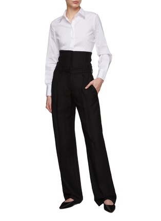 Figure View - Click To Enlarge - BRUNELLO CUCINELLI - Monili Embellished Collar Shirt