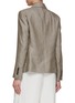 Back View - Click To Enlarge - BRUNELLO CUCINELLI - Double Breasted Lurex Linen Blazer