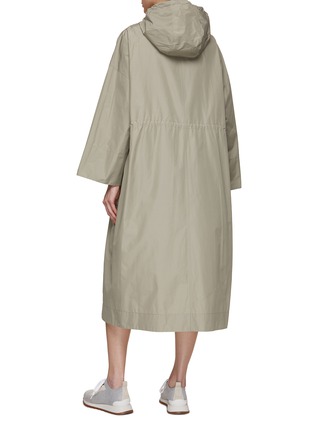 Back View - Click To Enlarge - BRUNELLO CUCINELLI - Hooded Taffeta Coat
