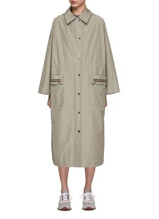 Main View - Click To Enlarge - BRUNELLO CUCINELLI - Hooded Taffeta Coat
