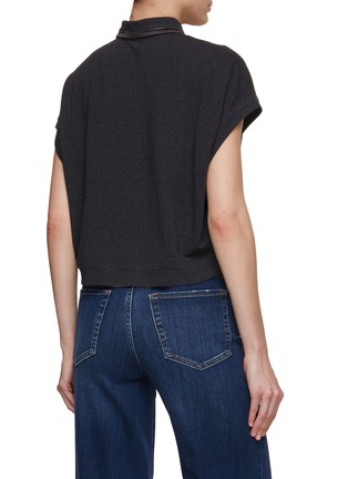 Back View - Click To Enlarge - BRUNELLO CUCINELLI - Monili Embellished Cotton Polo Shirt