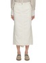 Main View - Click To Enlarge - BRUNELLO CUCINELLI - Cotton Linen Midi Skirt