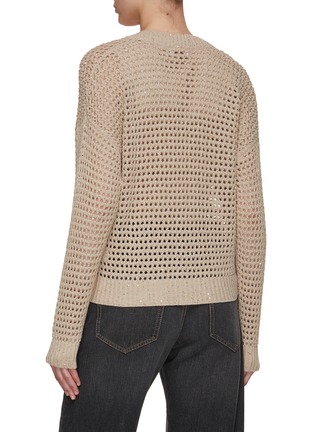 Back View - Click To Enlarge - BRUNELLO CUCINELLI - Sequin Net Knitted Cardigan