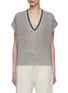 Main View - Click To Enlarge - BRUNELLO CUCINELLI - Contrast Trim Sequin Knitted Top