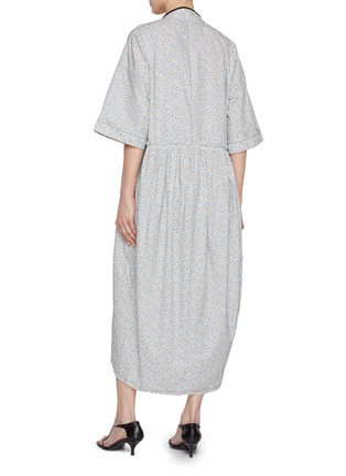 Back View - Click To Enlarge - NACKIYÉ - Oversized Cross Front Pocket Cotton Dress