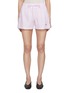 Main View - Click To Enlarge - NACKIYÉ - Elastic Waist Scallop Detail Cotton Shorts