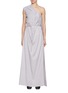 Main View - Click To Enlarge - NACKIYÉ - Wild Thing Draped Shoulder Asymmetric Cotton Gown