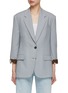 Main View - Click To Enlarge - BRUNELLO CUCINELLI - Floral Lining Single Breasted Blazer
