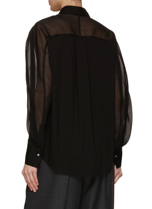 Back View - Click To Enlarge - BRUNELLO CUCINELLI - Round Sheer Shirt